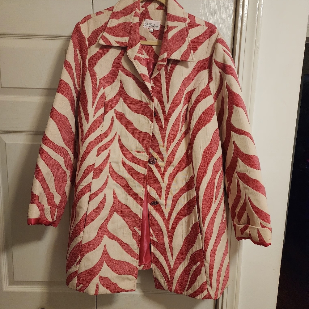 SOLD*** 3 Sisters - Boutique Designer fully lined embroidered jacket. Excellent